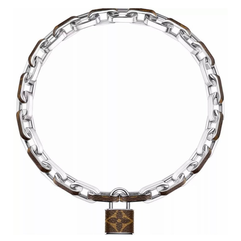 ULTRA RARE Ltd Ed LOUIS VUITTON Monogram LOCK NECKLACE MP2029